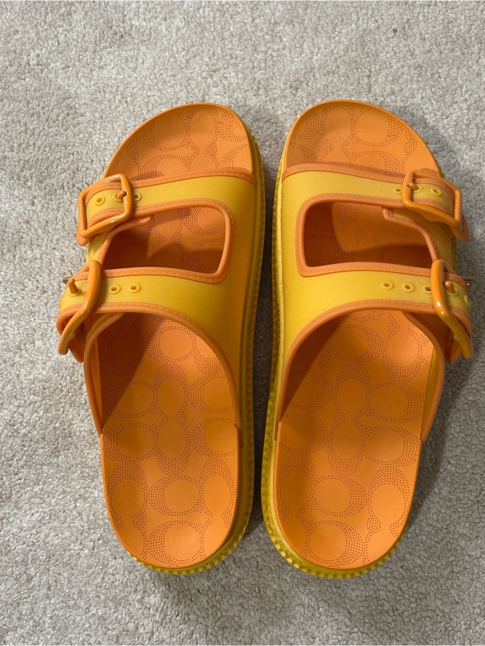 Coach buckle sandals